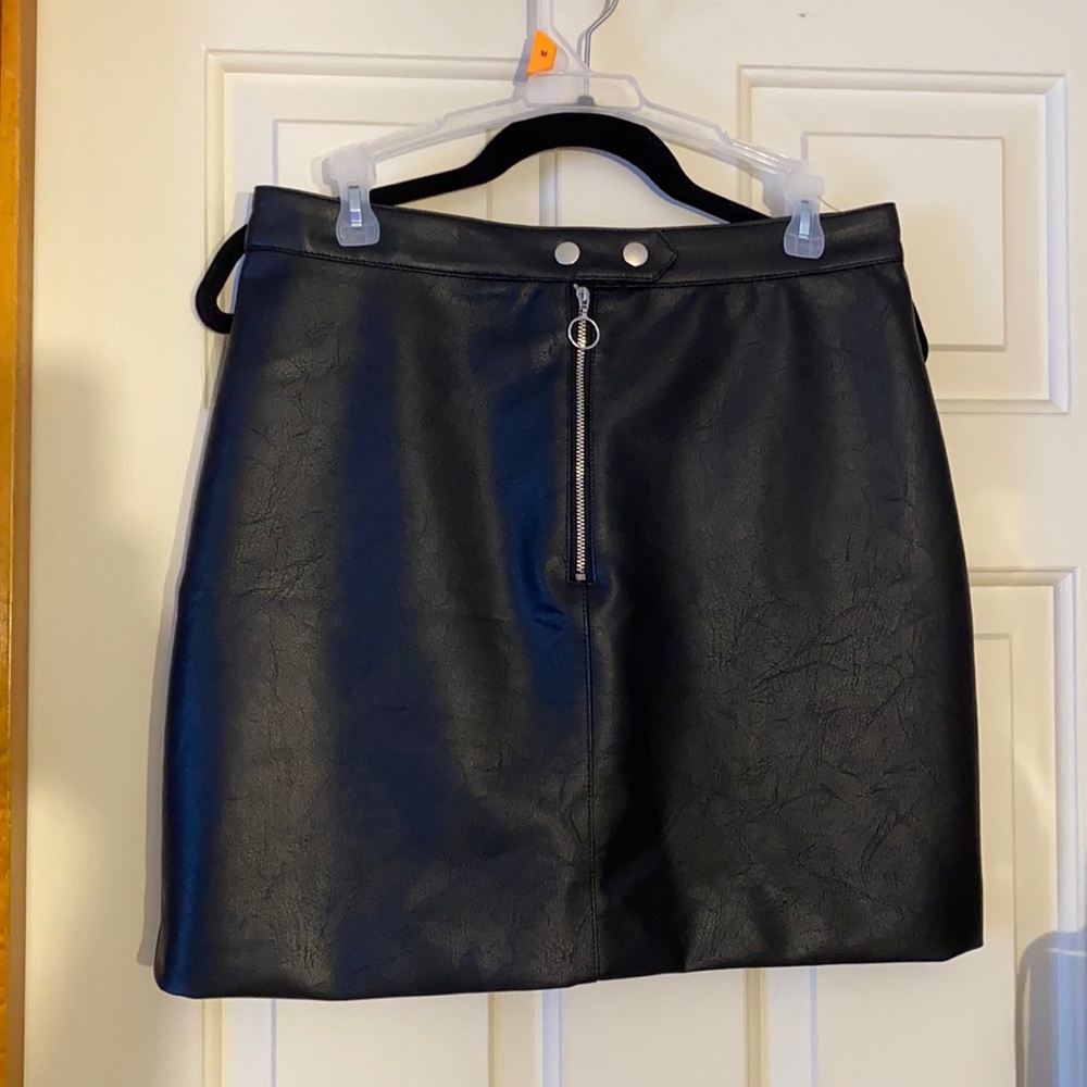 Faux Leather Mini Skirt